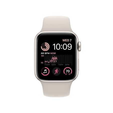 Apple Watch SE (2nd Gen) GPS 40mm Starlight Aluminium Case with Starlight Sport Band - Regular - Image 2