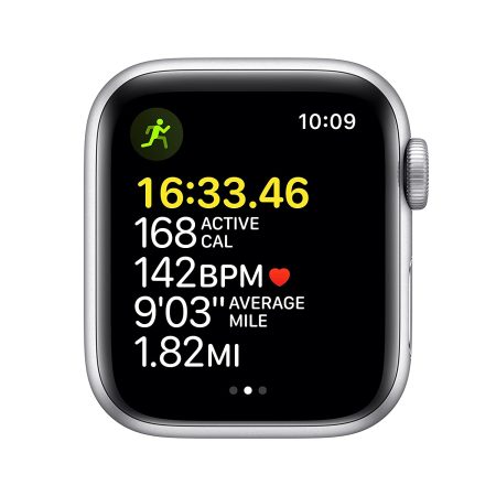 Apple Watch SE (GPS, 40mm) - Silver Aluminium Case with Abyss Blue Sport Band - Regular - Image 3