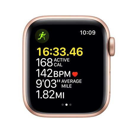 Apple Watch SE (GPS + Cellular, 40mm) - Gold Aluminium Case with Starlight Sport Band - Regular - Image 3