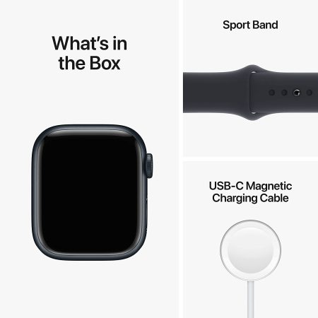 Apple Watch Series 8 (41 MM) (CEL+HIN) Midnight Aluminium Case with Sport Band - Image 6