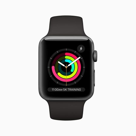 APPLE Watch Series 3 (GPS, 42mm) - Space Grey Aluminium Case with Black Sport Band  ( Regular) - Image 2